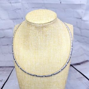 Silver ice cube necklace